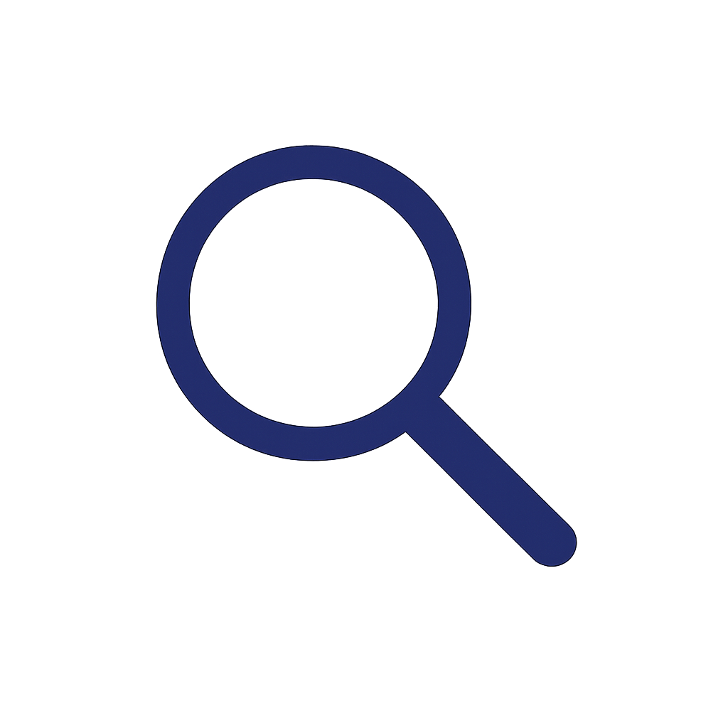 magnifying glass logo image